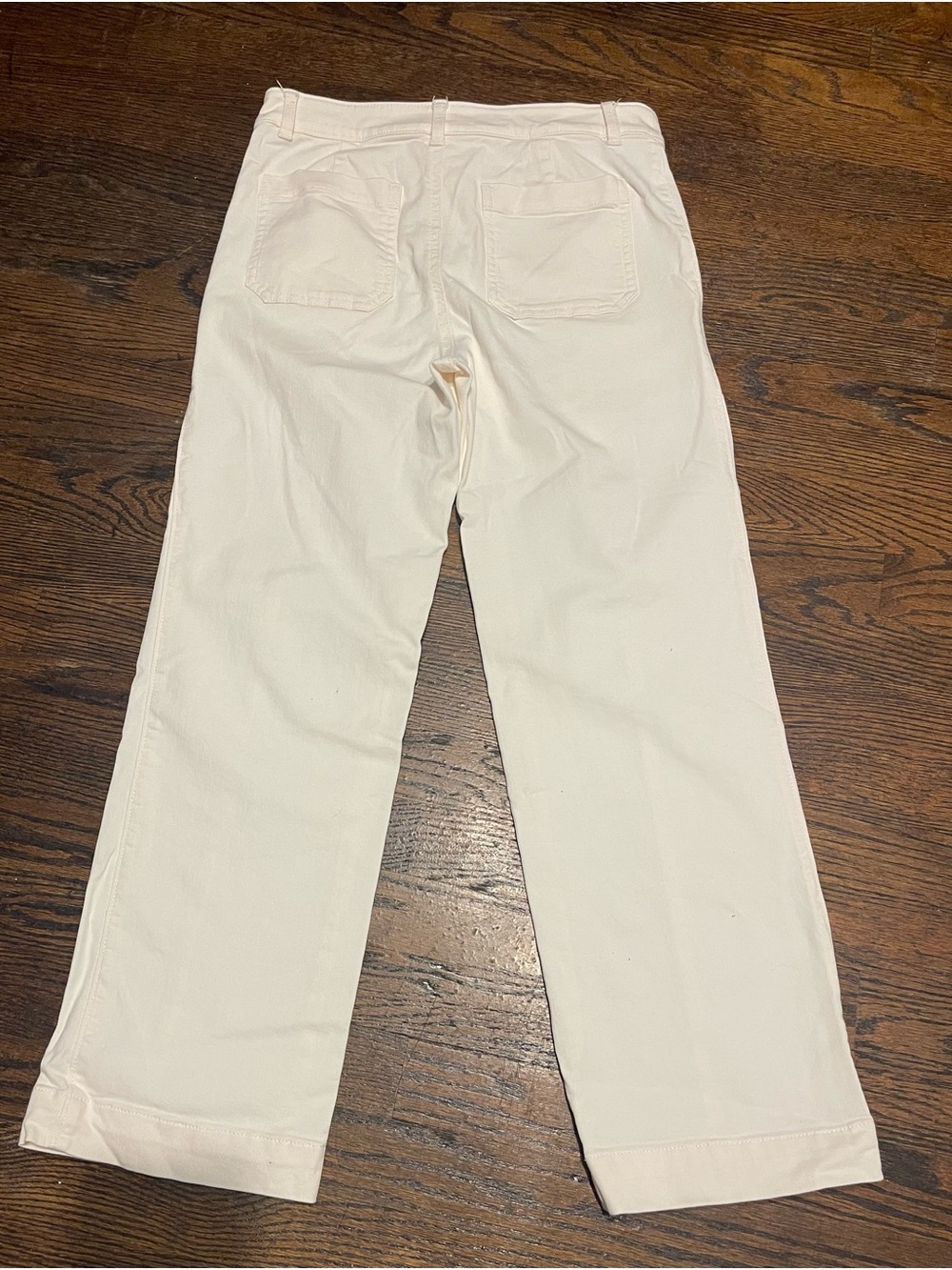 LOFT casual women’s Cream Wide-Leg Ankle Pants size 4 82% cotton - Picture 4 of 12